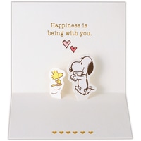 #日本ホールマーク(国内販売のみ） カード 多目的･立体スヌーピーゴールドハート  立体スヌーピーゴールドハート 850098