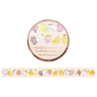 #表現社 マスキングテープ 箔押しマスキングテープ  くだものをはこぶみんな 21-047