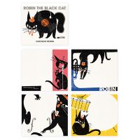 #表現社 メモ帳 黒ねこ意匠ブロックメモ  ROBIN 21-384