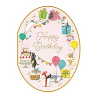 #チキュウグリーティングス カード バースデーカード  ねこ C01-0002