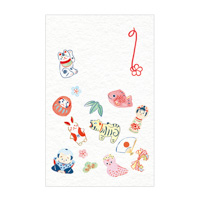 #チキュウグリーティングス 慶弔用品 和紙ぽち袋 3枚入 福尽くし CB23-0012