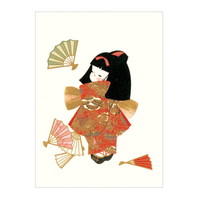 #チキュウグリーティングス カード 和風グリーティングカード  童カード C07-0048