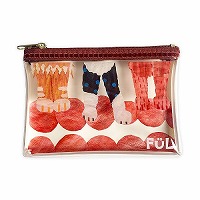 #KITERA 身辺雑貨 ネコラージュケース ファスナー付 ドットorange F-NC-05