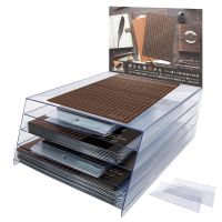 #共栄プラスチック 筆記関連小物 ライティングマット下敷 セット ブラウン＆キャメル SET-455-S