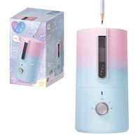 #ソニック 机上用品 全自動削り･トガリターンリルメロ 充電式･芯先調整付 水色ピンク LVH5216-BP