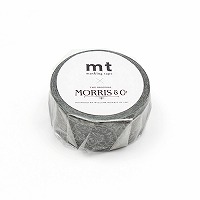 #カモ井 マスキングテープ mt Morris & Co. Pure Honeysuckle & Tullip Black ink 20mm×7m  MTWILL18