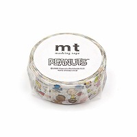 #カモ井 マスキングテープ mt PEANUTS ピーナッツキャラクター 15mm×7m  MTPNUT12