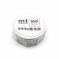 #カモ井 マスキングテープ mt ゲゲゲの鬼太郎 目玉おやじストライプ 15mm×7m  MTMZPR01