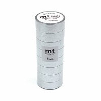 #カモ井 マスキングテープ mt 8P 高輝度シルバー 15mm×7m×8巻  MT08P533