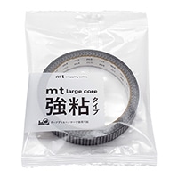 #カモ井加工紙(国内販売のみ） 梱包用品 mt･LargeCore強粘 封緘用･25m チェックBK MT01L077