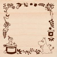 #ビバリー(国内販売のみ） はんこ　木製はんこ いろどりはんこ ゴム印スタンプ MOOMIN　果実のリース TSW-165