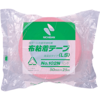 #ニチバン 布粘着テープ ヌノネンチャクテープ 50㎜×25m ピンク 102N11－50