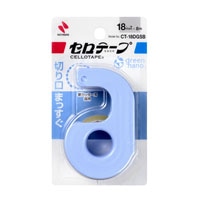 #ニチバン 事務用品 セロテープ小巻 18mmX8m･カッター付 スノーブルー CT-18DGSB