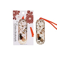 #東洋精密工業 読書関連小物 金のしおり  猫と和傘 D016