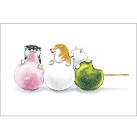 #アクティブコーポレーション カード ポストカード･村田夏佳  3色団子 M01-PPR-213