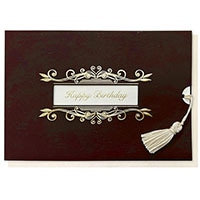 #アクティブコーポレーション カード イタリアカード･バースデー  黒 M01-GRI-154