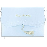 #アクティブコーポレーション カード イタリアカード･バースデー  水色 M01-GRI-155