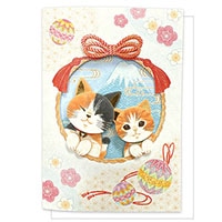 #アクティブコーポレーション レター イヌネコハンドメイドカード  猫 M02-GJ-287