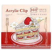 #アクティブコーポレーション 事務小物 アクリルクリップ  ショートケーキ L08-ACA-01