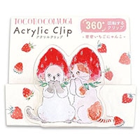 #アクティブコーポレーション 事務小物 アクリルクリップ  いちご L08-ACA-06