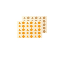 #ライフ(国内販売のみ） シール ライフスケープ ラベル  蛍光オレンジ･クラフト YL33