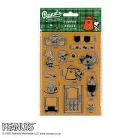 #こどものかお(国内販売のみ） スタンプ スヌーピークリアスタンプシート  コーヒーハウス 2209-004