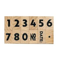 #こどものかお 印章用品 ナンバースタンプ  ゴシック体 1221-002