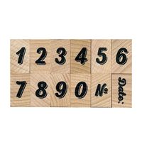 #こどものかお 印章用品 ナンバースタンプ  イタリックシャドウ 1221-003