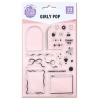 #こどものかお スタンプ クリアスタンプシート  ガーリーPOP 0980-042