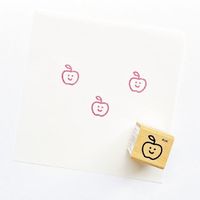 #こどものかお 印章用品 Ｎアイラブスタンプ  りんご 1530-043