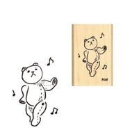 #こどものかお 印章用品 Ｎアイラブスタンプ  ダンスベア 1533-105