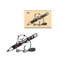 #こどものかお 印章用品 Ｎアイラブスタンプ  ビーバー鉛筆 1533-108