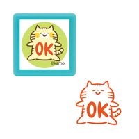 #こどものかお(国内販売のみ） カモの動物スタンプ 浸透印 ネコOK 2934-008
