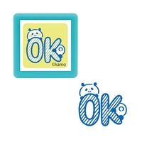 #こどものかお(国内販売のみ） カモの動物スタンプ 浸透印 パンダOK 2934-009
