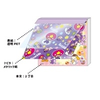 #funbox(国内販売のみ） メモ帳 ツインクルスクエアメモ  パープル 25300401