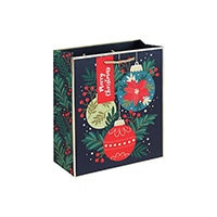 #クオバディス・ジャパン(国内販売のみ） 梱包用品 クリスマスペーパーバッグオーナメント S ネイビー cfX-37442-3