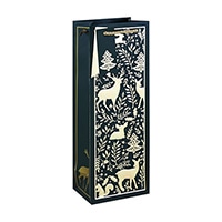 #クオバディス・ジャパン(国内販売のみ） 梱包用品 クリスマスペーパーバッグGウッドランドボトル 0 グリーン cfX-37448-4