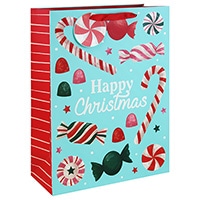 #クオバディス・ジャパン(国内販売のみ） 梱包用品 クリスマスペーパーバッグスイーツ XL ブルー cfX-37496-1W