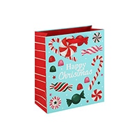 #クオバディス・ジャパン(国内販売のみ） 梱包用品 クリスマスペーパーバッグスイーツ S ブルー cfX-37496-3