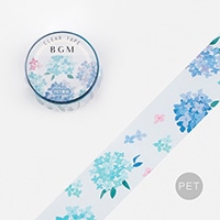 【BGM】 クリアテープ フラワー  ブルー BMCD004