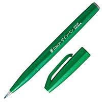 #ぺんてる 水性ペン・筆ペン 筆タッチサインペン  グリーン SES15C-D