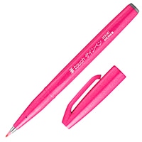 【ぺんてる】筆タッチサインペン ピンク 細字 SES15C-P