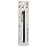 #ぺんてる 油性ボールペン パック Calme3色 0.5mm ブラック軸  XBXAC35A