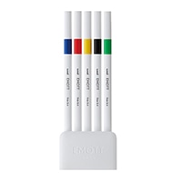 【三菱鉛筆】(国内販売のみ) 水性ペン EMOTT 5色セット NO.1  PEMSY5C-NO1