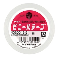 【ヤマト】ビニールテープ 白  200-19-5