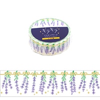 #ワールドクラフト マスキングテープ キラキラマスキングテープ  Lavender KRMT15-067