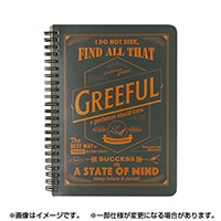 #Greeful ノート Greefulリングノート B6 7mm罫   グレー GR644547